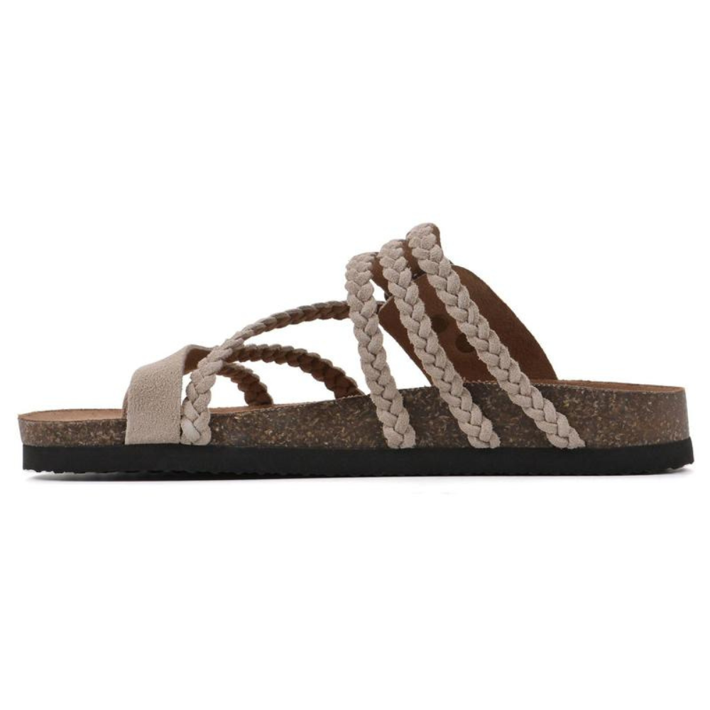 IRENE | Woven Cork Sandals