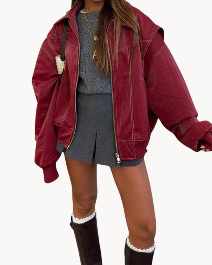 Isadora Leather Jacket - Elena Harper