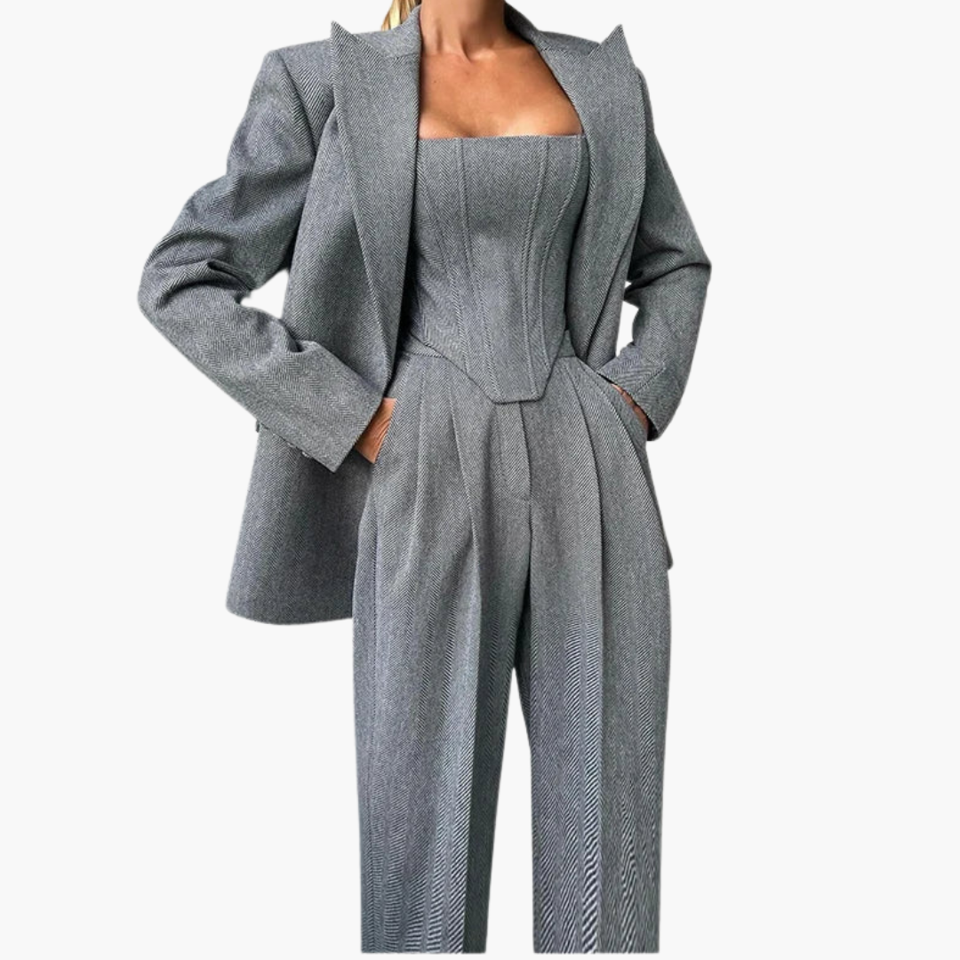 Giselle- 3 Piece Suit, view 5 - Elena Harper
