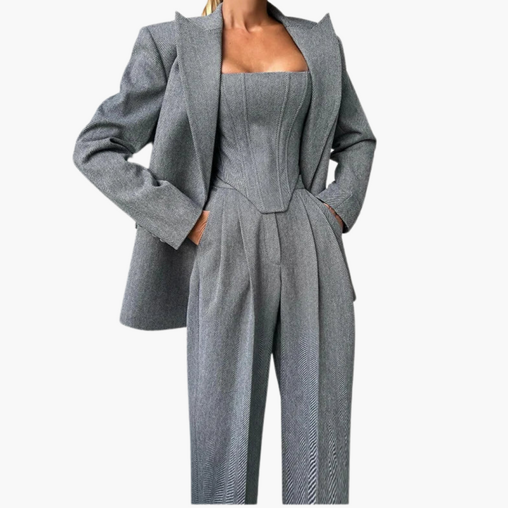 Giselle- 3 Piece Suit, view 5 - Elena Harper