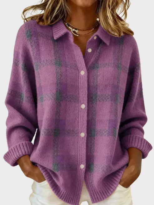 Bellatrixae Retro Plaid Cardigan - Elena Harper