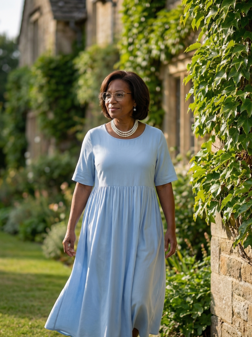 Ciren Simple Gather Midi Dress - Elena Harper