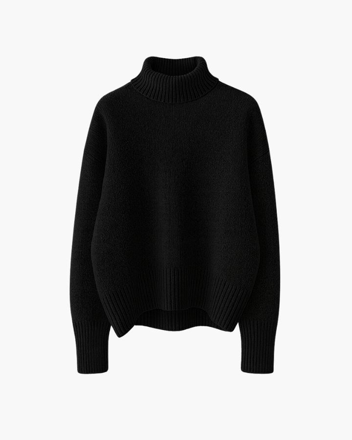 Marilena Soft Turtleneck Sweater, view 6 - Elena Harper