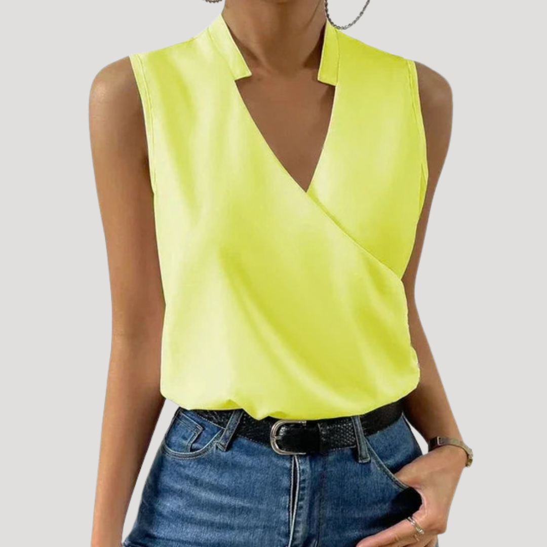 Chic Women's Sleeveless V-Neck Top