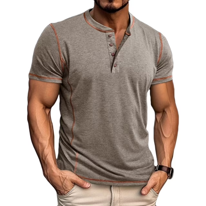 LAURENT MONACO | HENLEY T-SHIRT FOR MEN