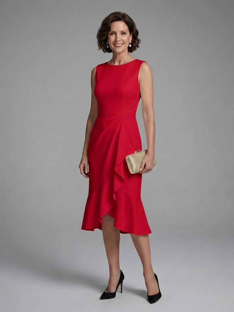 Cosima Sleeveless Wrap Detail Midi Dress - Elena Harper