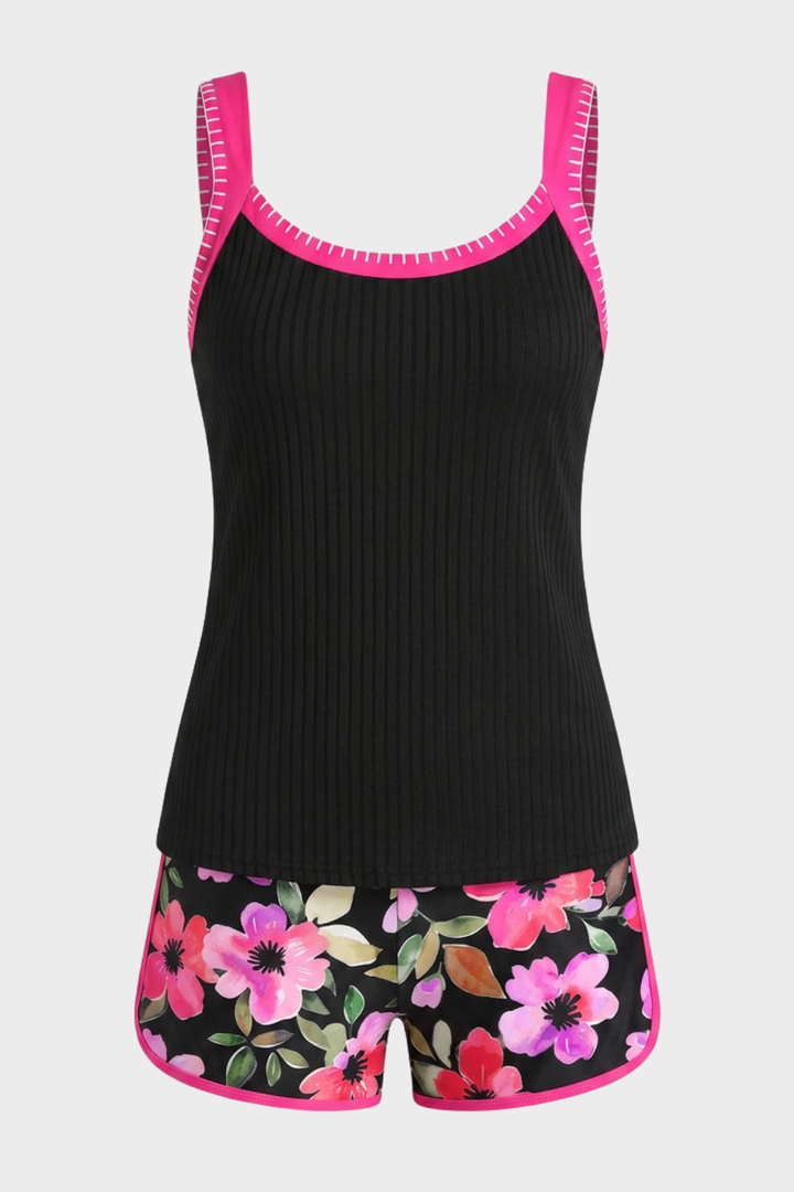 Women's Tankini Set | Floral Shorts
