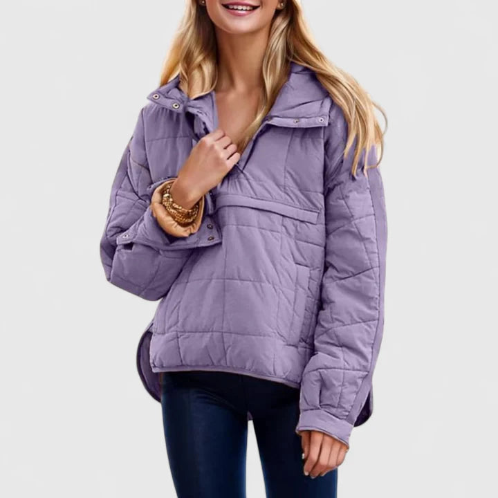 Women's Oversized Waterproof Puffer Jacket - Warm and Stylish