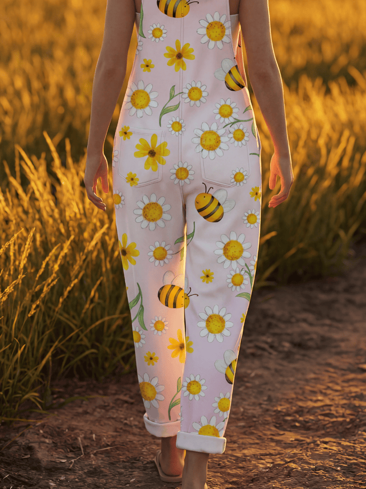 Evangeline™ Bloom Day jumpsuit by Emma & Rose Cape Town, featuring a floral print and stylish relaxed fit.