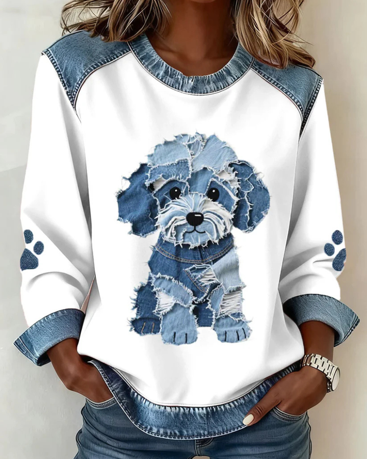 Dax™ | Comfortable Sweater with Animal Patchwork Print