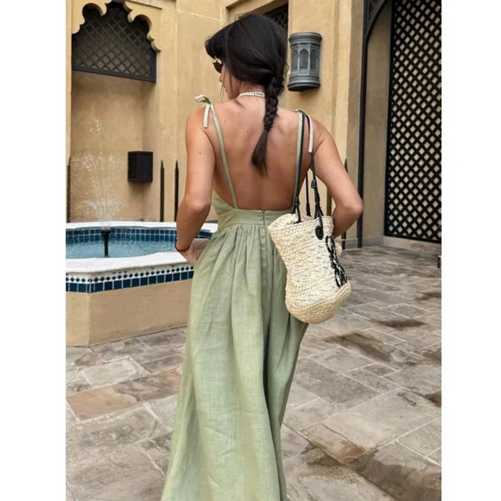 Amara - Elegant Tie-Shoulder Dress