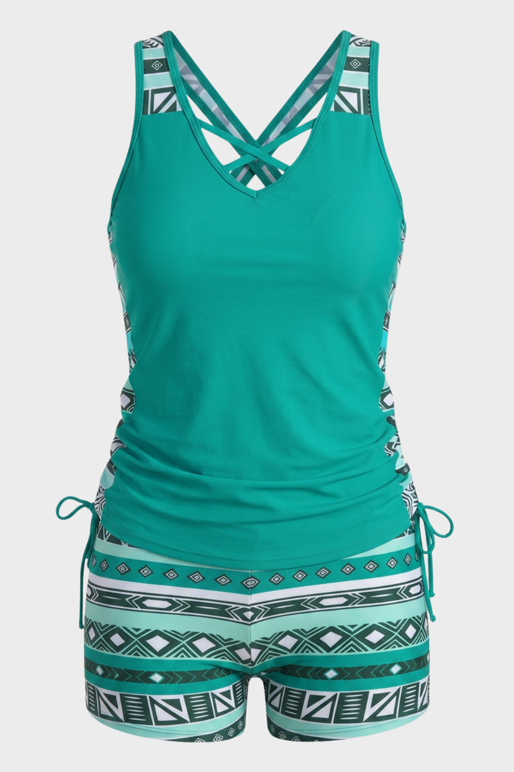 Women's Tankini Set | Patterned Shorts