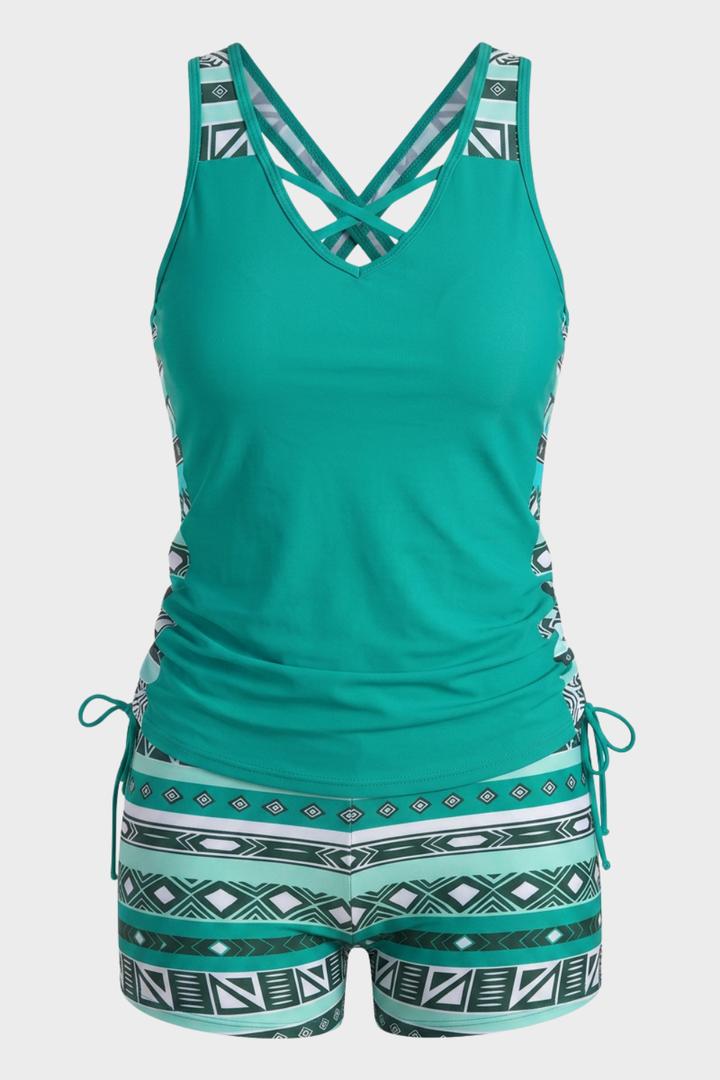 Women's Tankini Set | Patterned Shorts