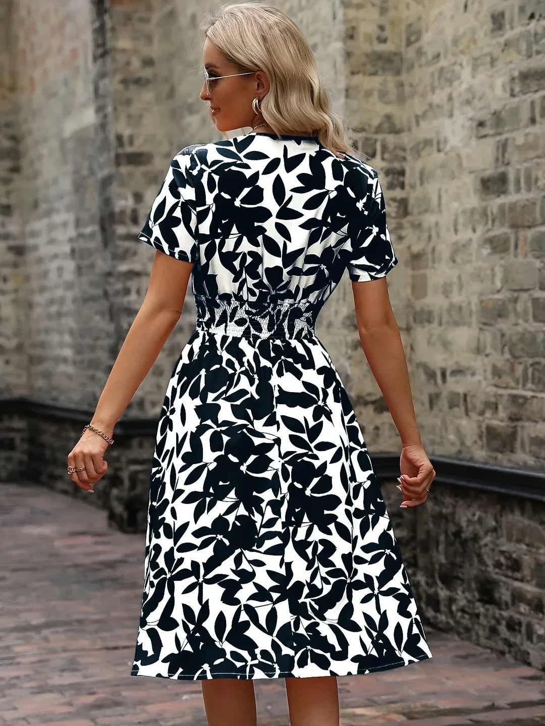 Wrap Dress with Floral Pattern Livia Fresh and Stylish, view 5 - Elena Harper