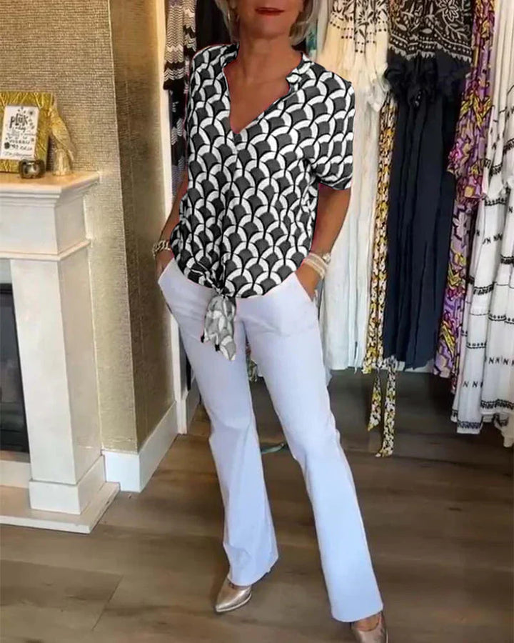 SOLVEIG STYLISH PRINTED BLOUSE