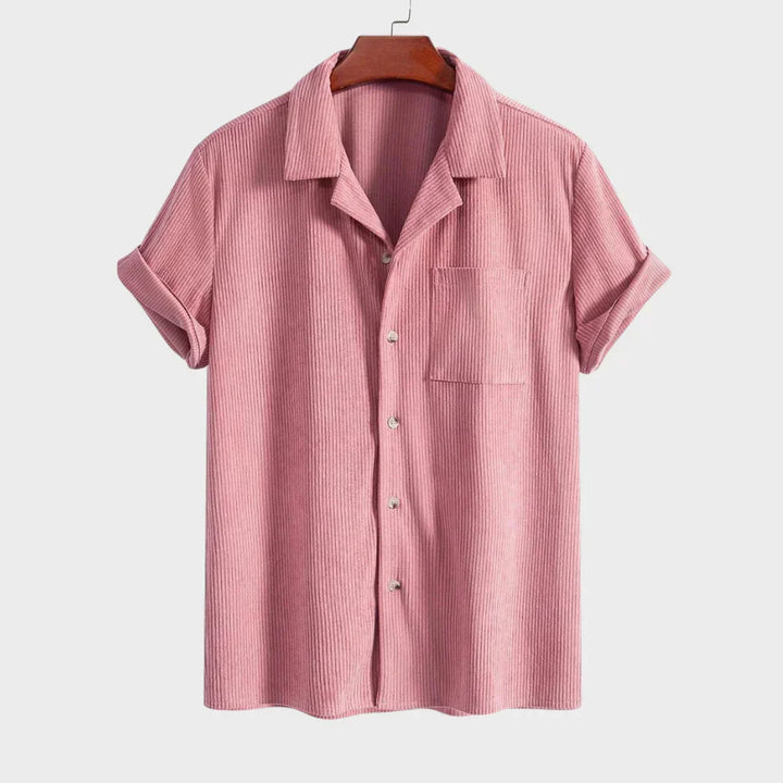 Laurent Monaco Textured Cuba Shirt for Men, view 4 - Elena Harper