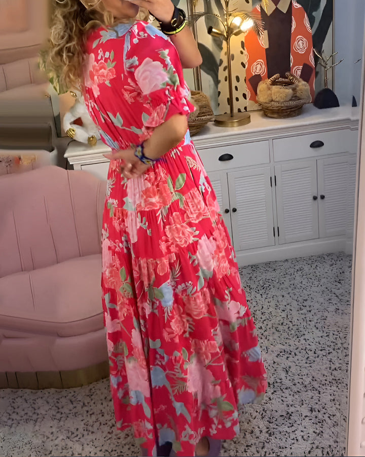 Lana Summer Bloom Maxi Dress - Elena Harper