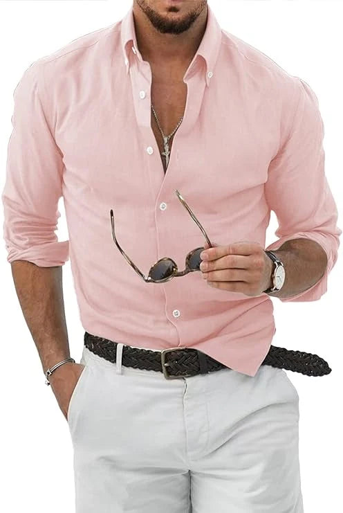Men's Long Sleeve Shirt Casual Formal