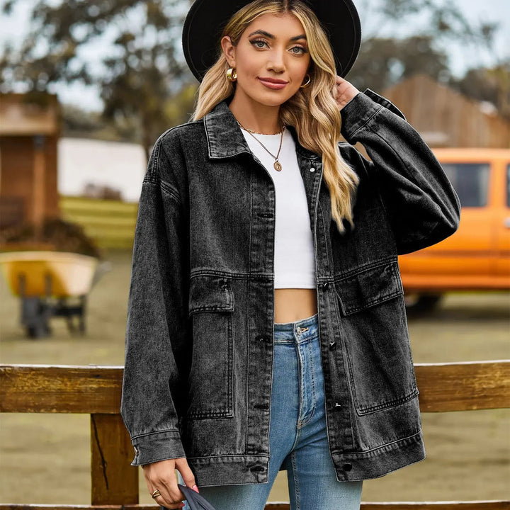 Classic Vintage Denim Jacket for Women - Elena Harper