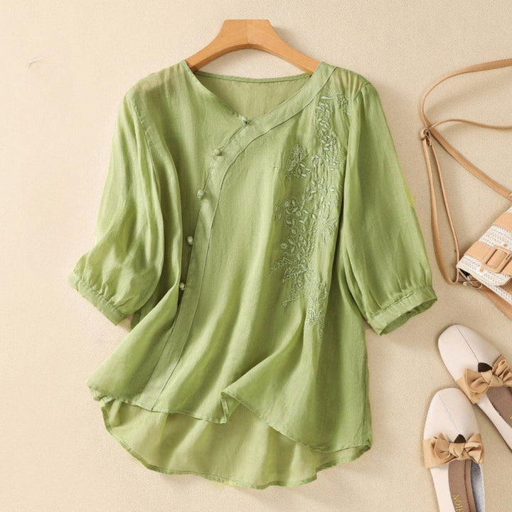 Stella- Asymmetrical Button Tunic