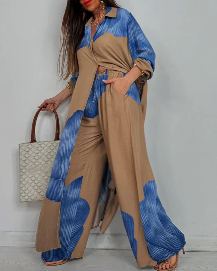 AMARA – ELEGANT FLOW DRAPE TWO-PIECE SET