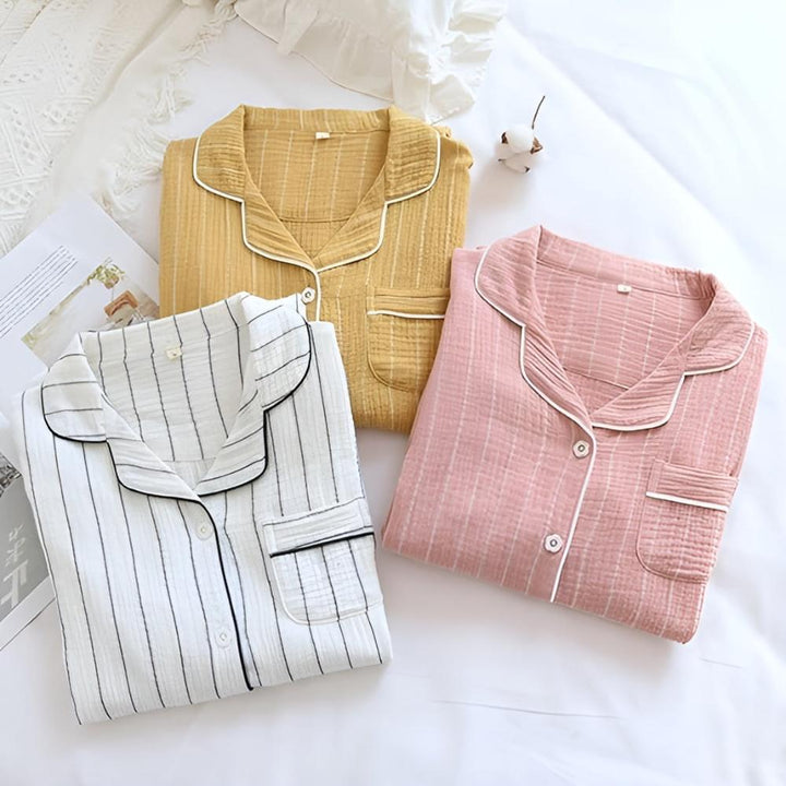 Pastel Stripe Cotton Nightgown