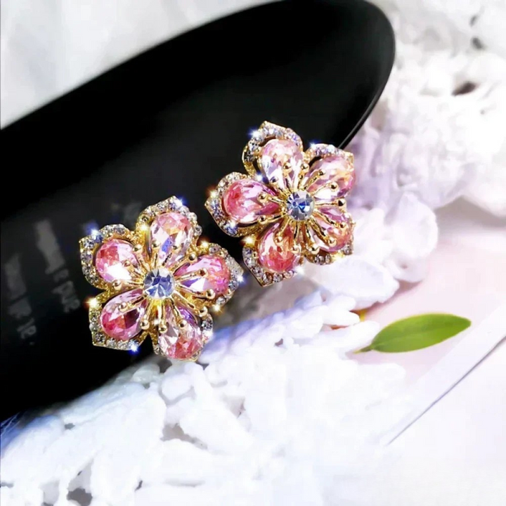 Multicolored Zirconium Earrings in Sterling Silver, view 2 - Elena Harper