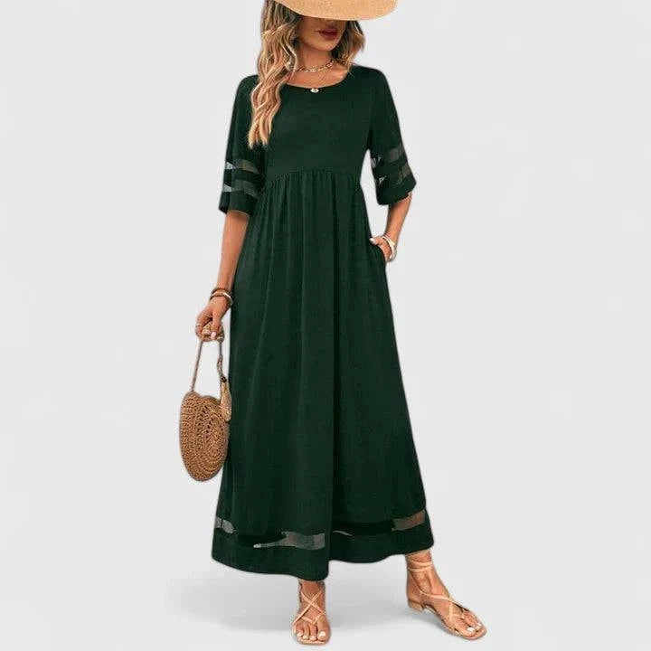 Elegant Delymarina™ midi dress by Emma & Rose Cape Town featuring a flowing design and sophisticated style.