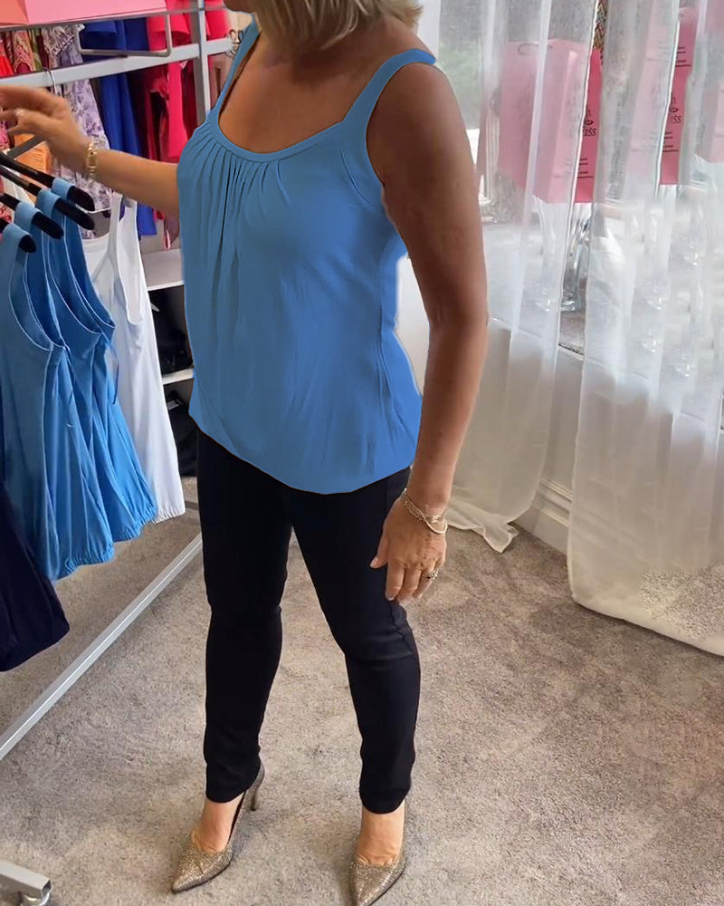 Hanner Real Pleated Top Without Sleeves - Elena Harper