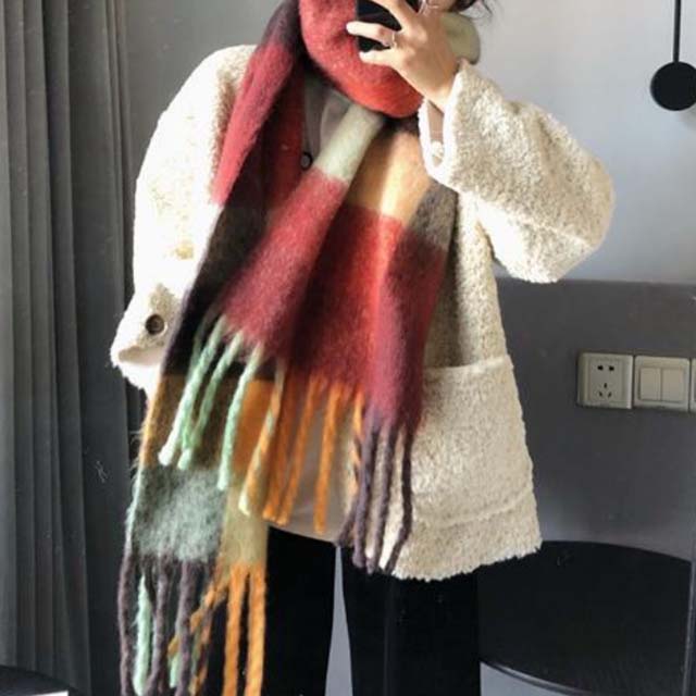 Warm Plaid Scarf
