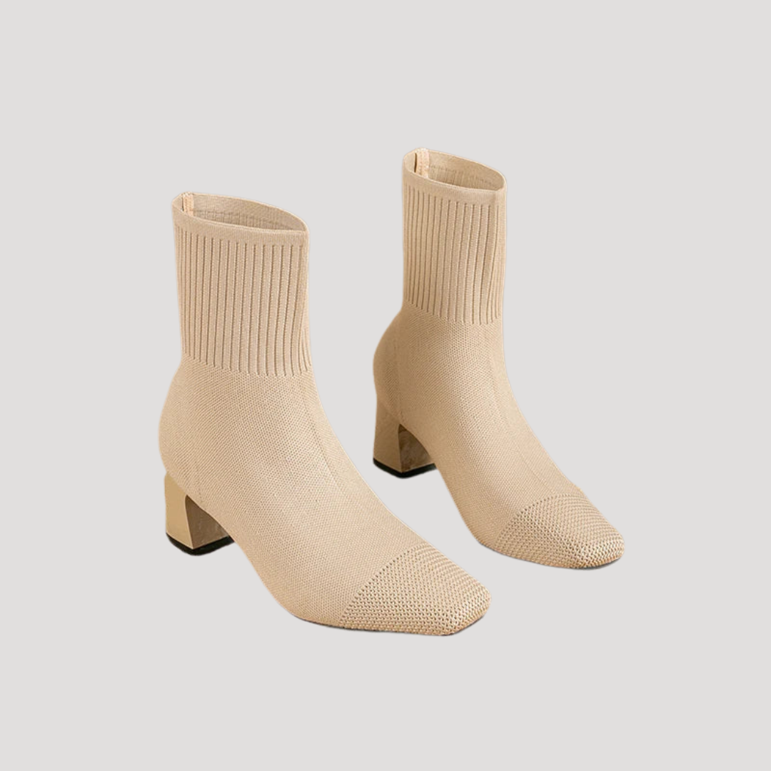 Women's Pointed Toe Ankle Boots with Square Heel