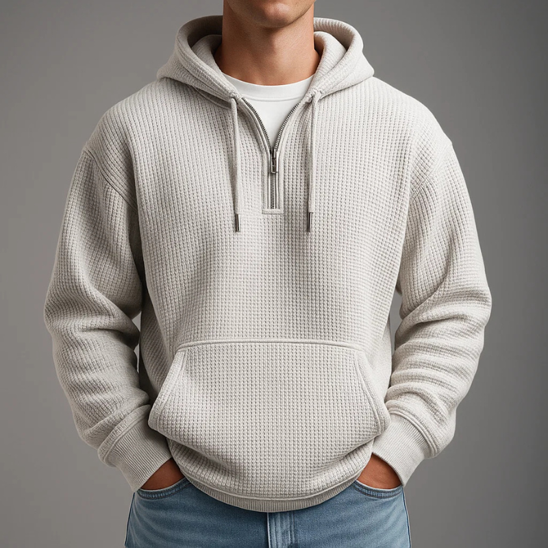 LAURENT MONACO | WAFFLE KNIT HOODIE FOR MEN