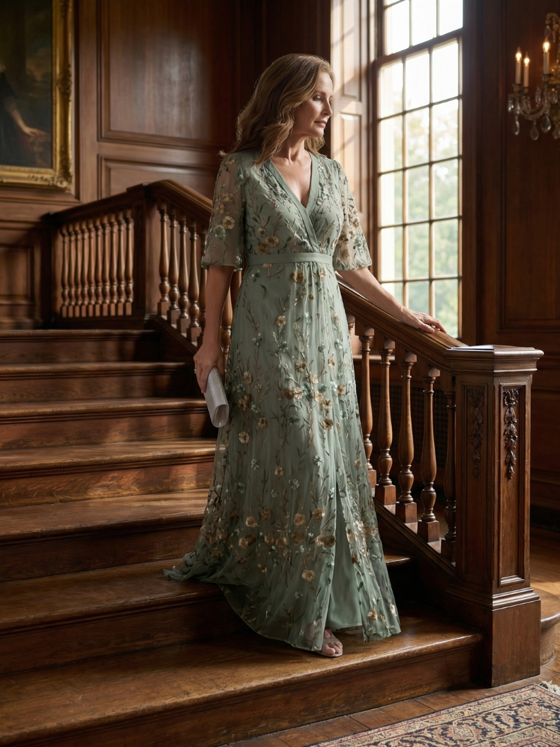 CHIC CHIFFON MIDI DRESS FOR WOMEN