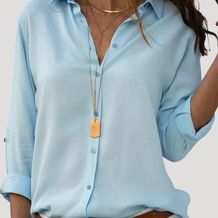 Fluid and Elegant Long Sleeve Blouse