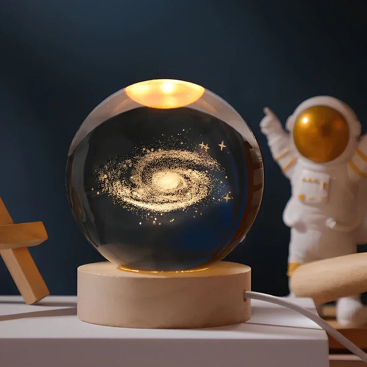 Glowing Crystal Ball with 3D Engraving Night Light