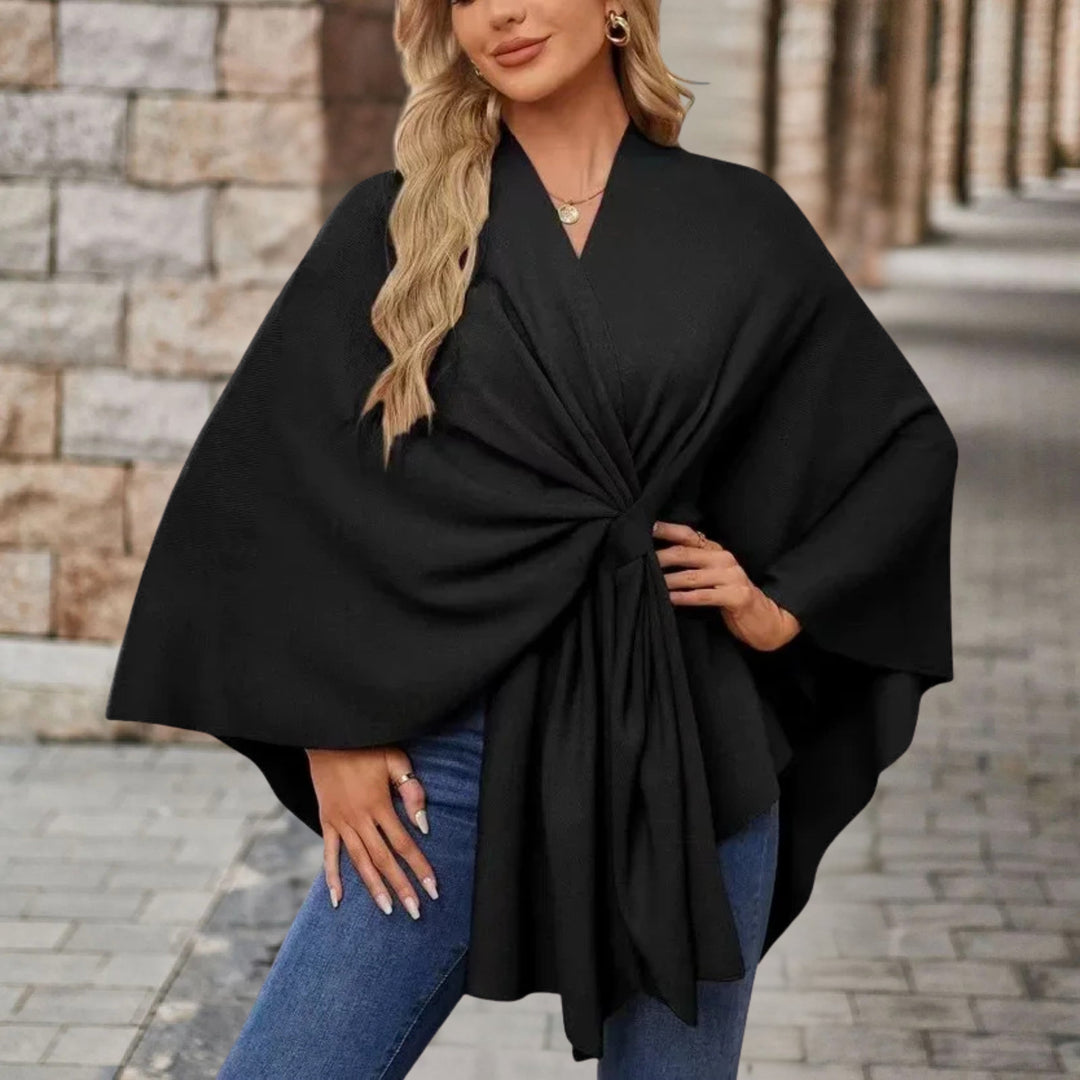 Veronika | Women's Cape-Style Top with Front Knot