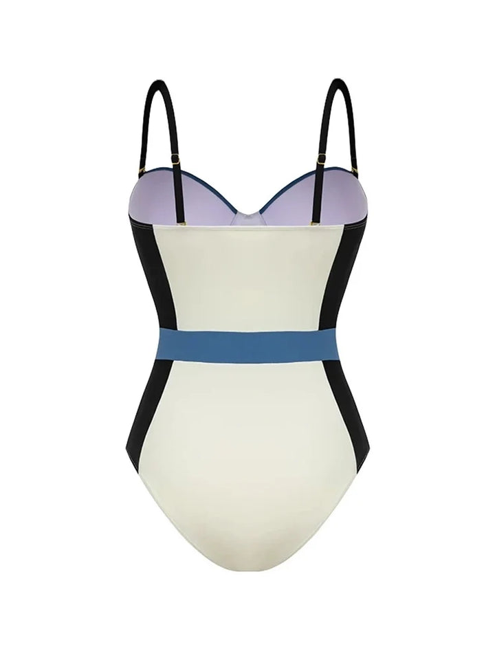 Colorblock Structured One Piece Swimsuit