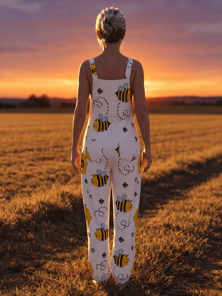 Emma & Rose Cape Town Moxie™ Bee Flower jumpsuit featuring a vibrant floral pattern and stylish design.