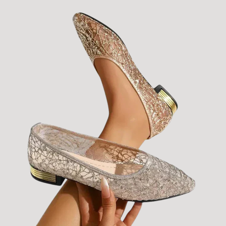 Elegant Sparkly Pointed Toe Women's Heels