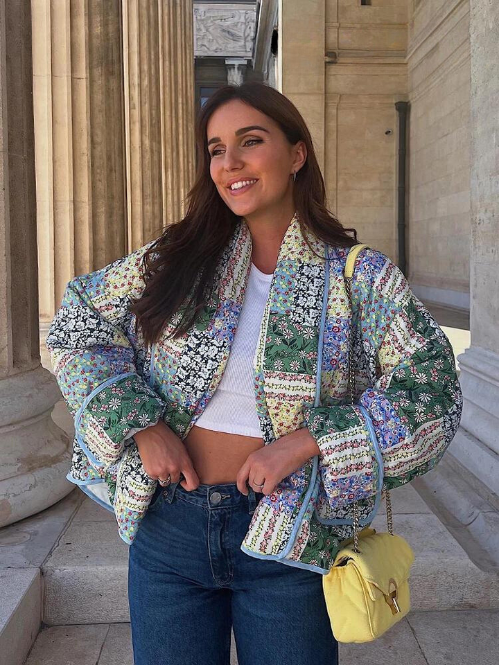 Elowen - Women's Vintage Floral Patchwork Jacket