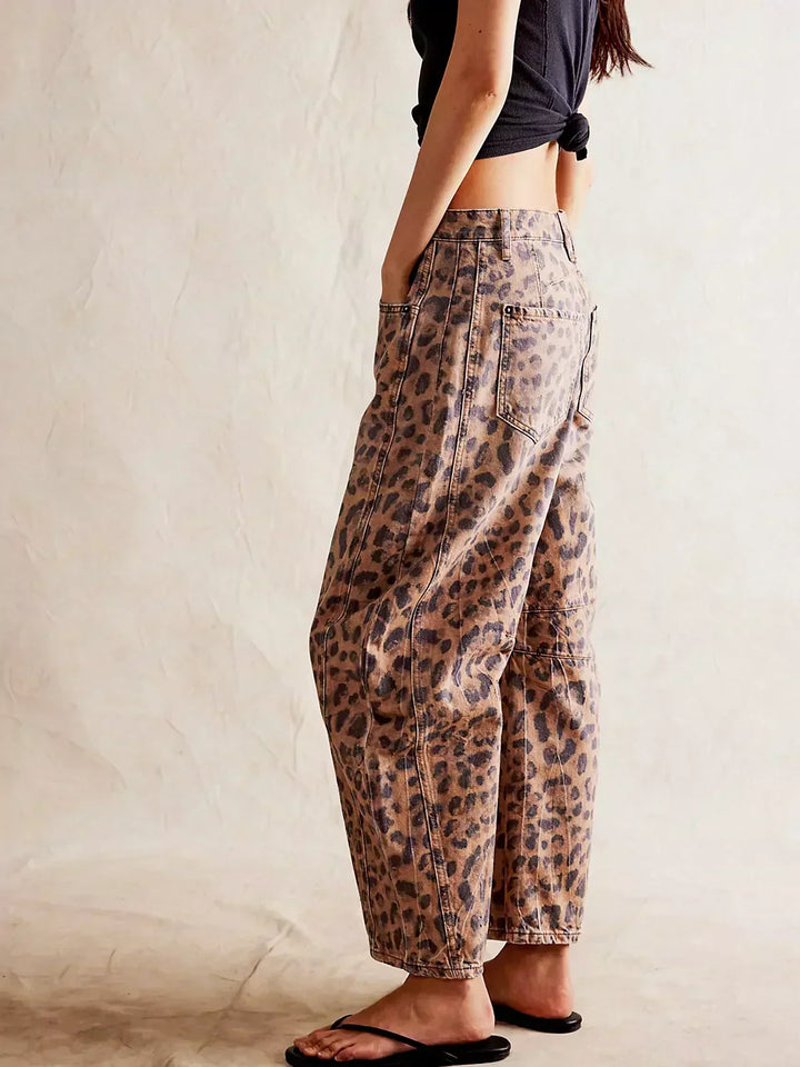 Gabriela | Women's Printed Wide-Leg Jeans