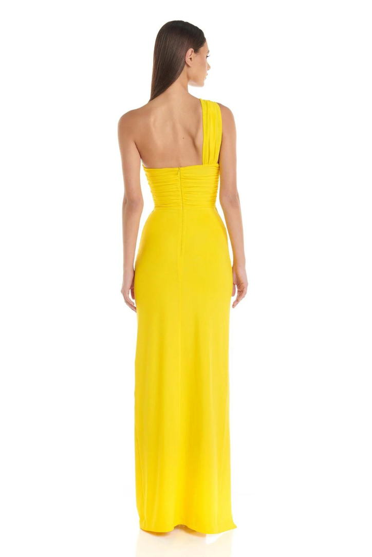Zikora Maxi dress with cut-outs and one-shoulder slit, view 6 - Elena Harper