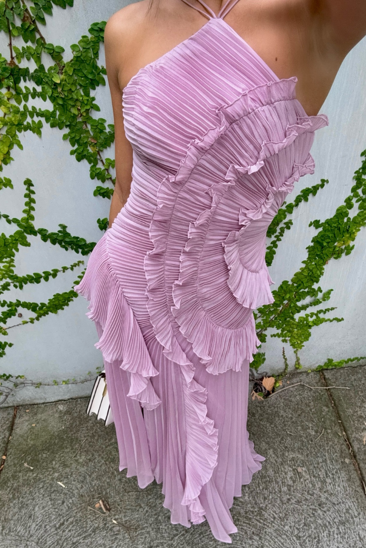 Women's Flowy Ruffle Dress for Elegant Charm