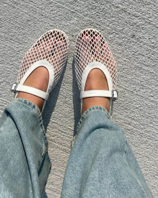 Ladies' Mary Jane Mesh Shoes - Lightweight Timeless Silhouette