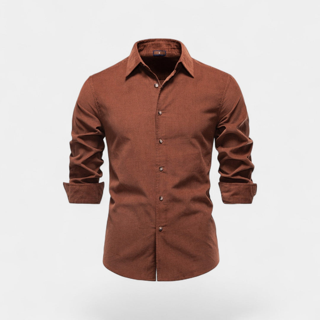 MEN'S CORDUROY SHIRT WITH LONG SLEEVES