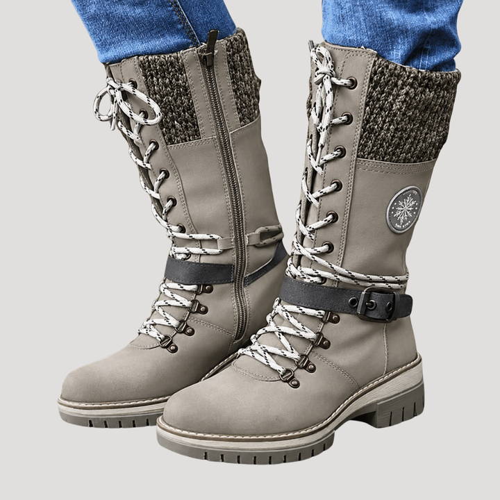 Women's Mid-Calf Winter Lace-Up Boots