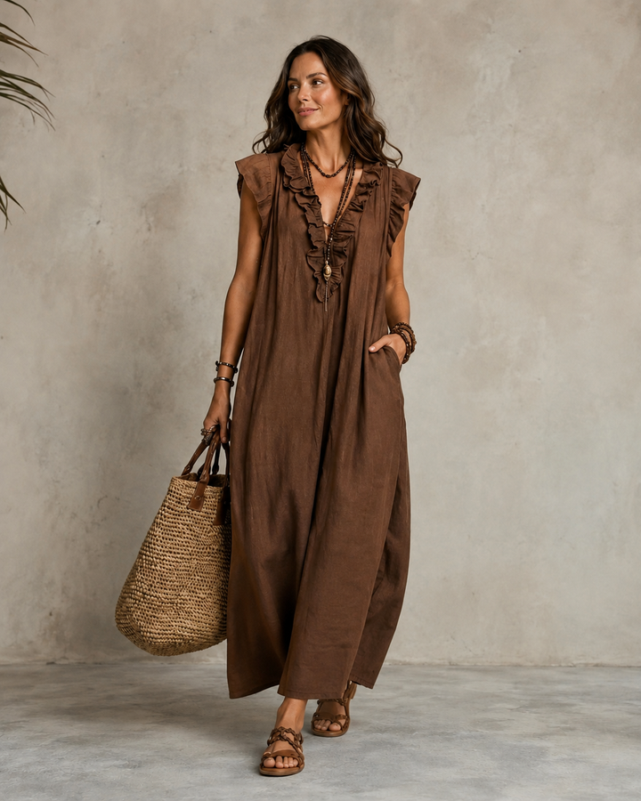 Renata™ | Elegant Belly-Hiding Dress with Ruffles