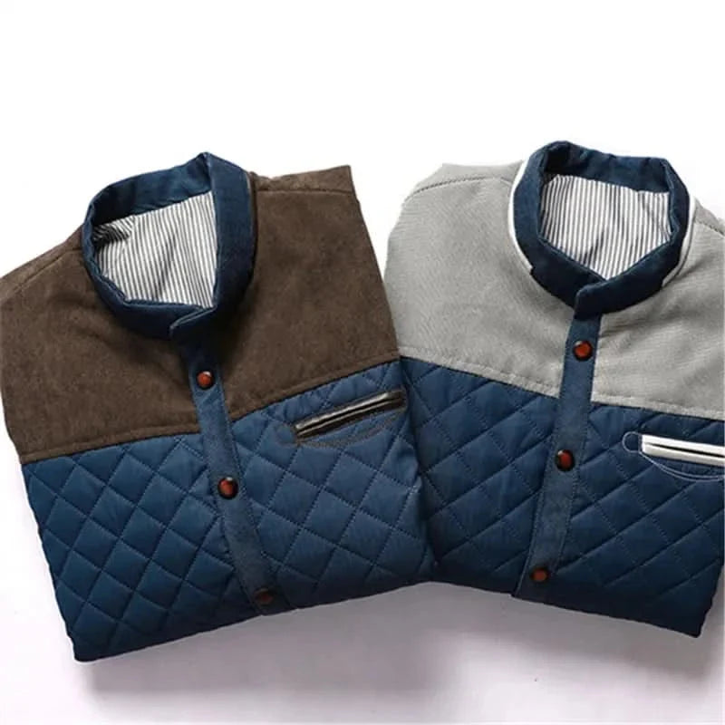 Maximilian | Modern and Robust Quilted Jacket with Patchwork Design