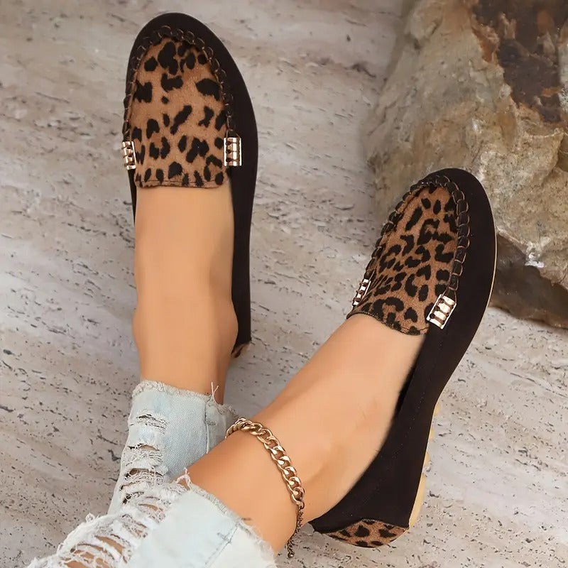 Comfortable Women's Slippers with Wild Leopard Print EB EB