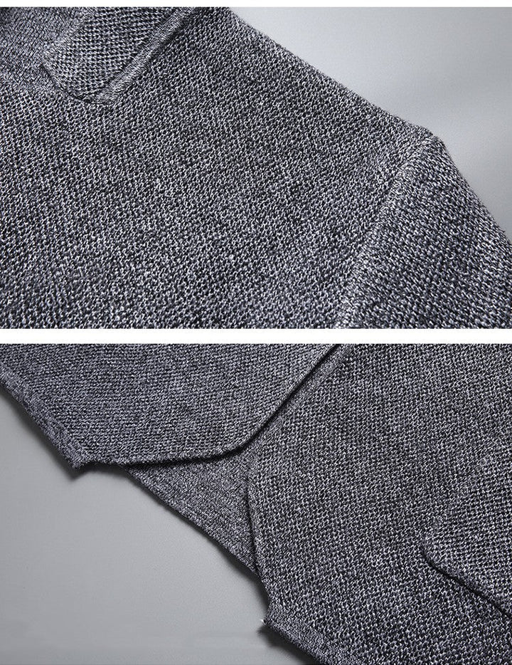 Men's Knit Jacket with Mao Collar - Karl
